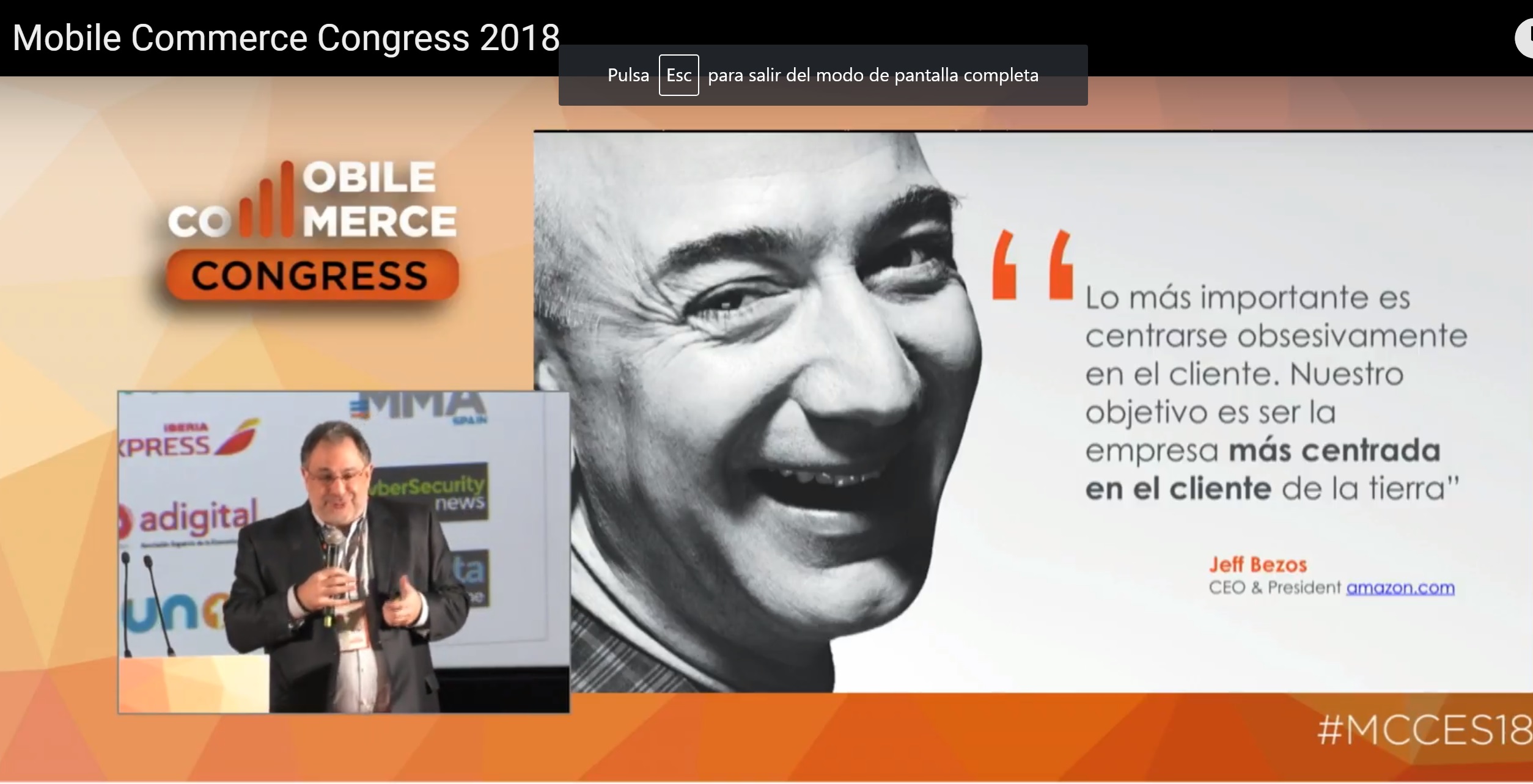 Mobile Congress, optimizar, experiecnia cliente, amazon, bezos, programapublicidad muy grande