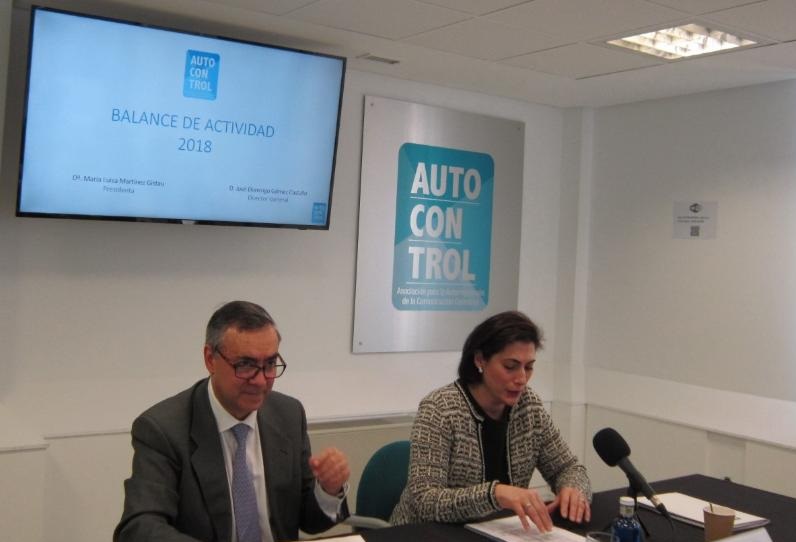 presidenta, María Luisa Giménez Gistau, Director General ,José Domingo Gómez Castallo, resultados , AUTOCONTROL, Balance , autorregulación, publicitaria ,España, 2018 ,programapublicidad, muy grande