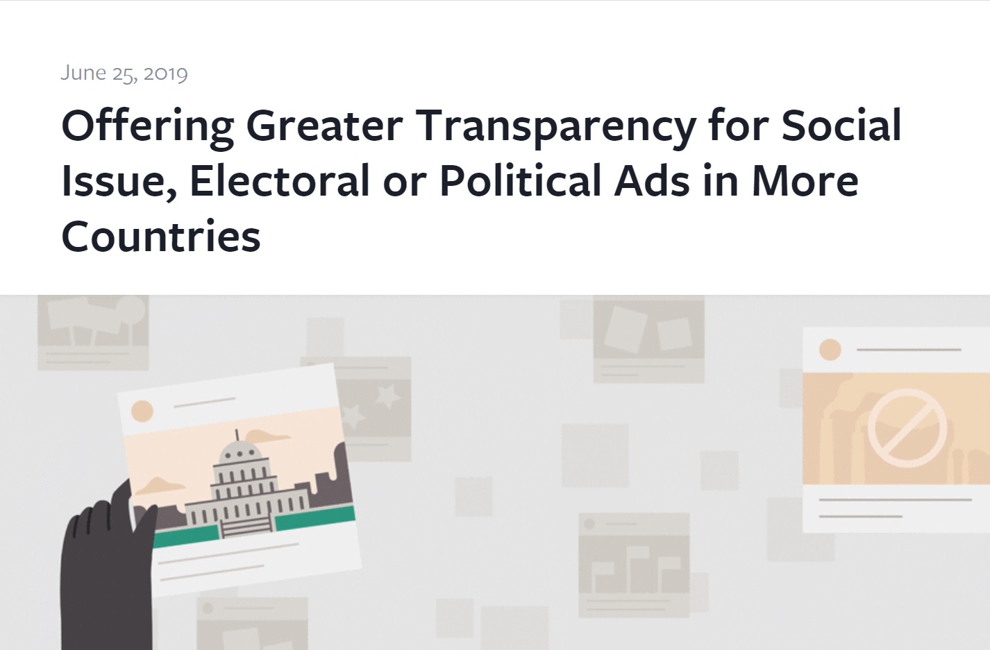 facebook, Greater Transparency, for Social Issue, Electoral , Political Ads , More Countries, programapublicidad,