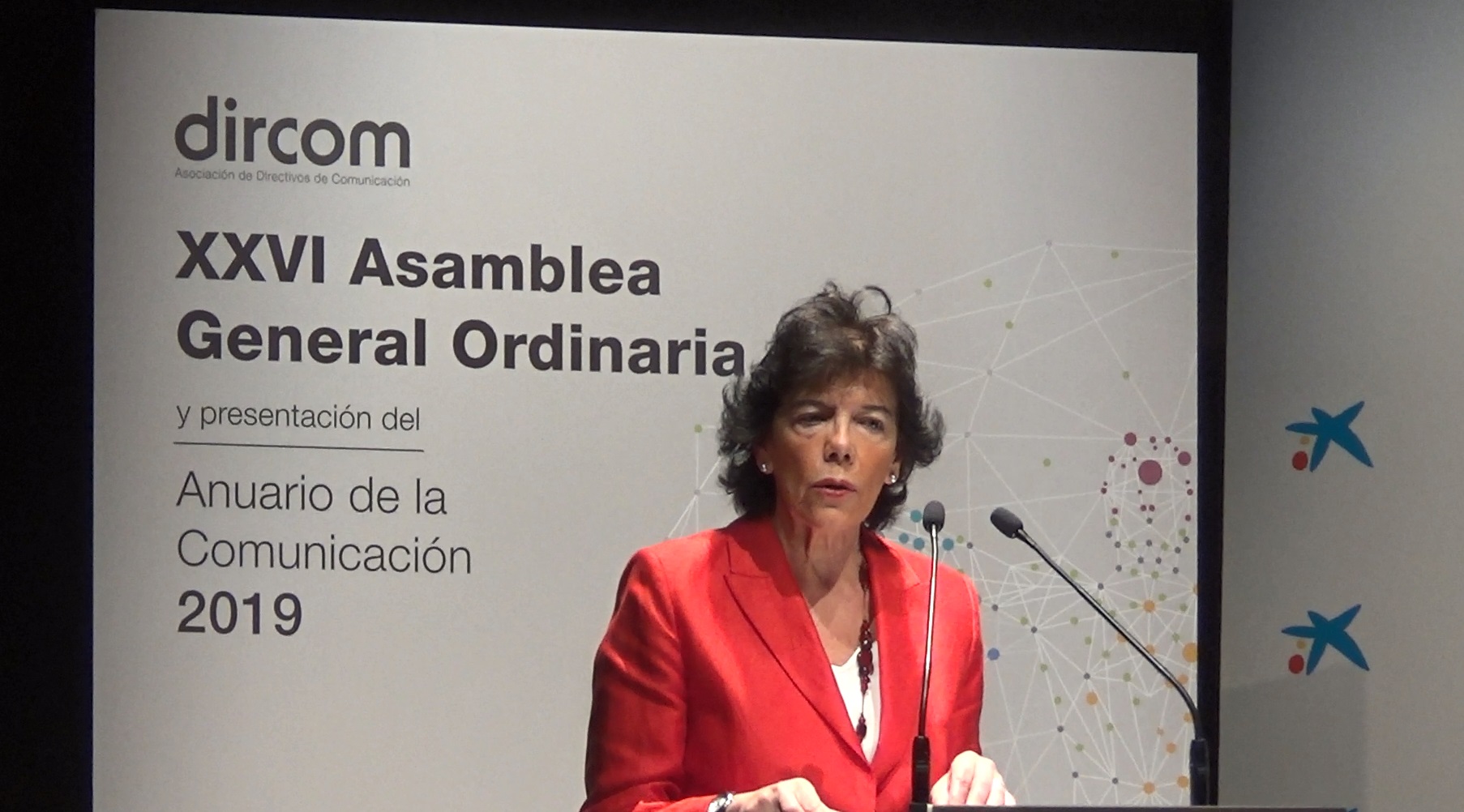 ministra educación, celaa, isabel , dircom, asamblea, programapublicidad,