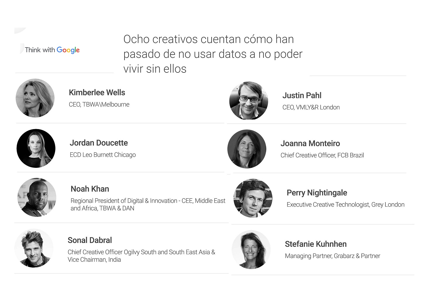 ocho creativos, think google, datos, programapublicidad,