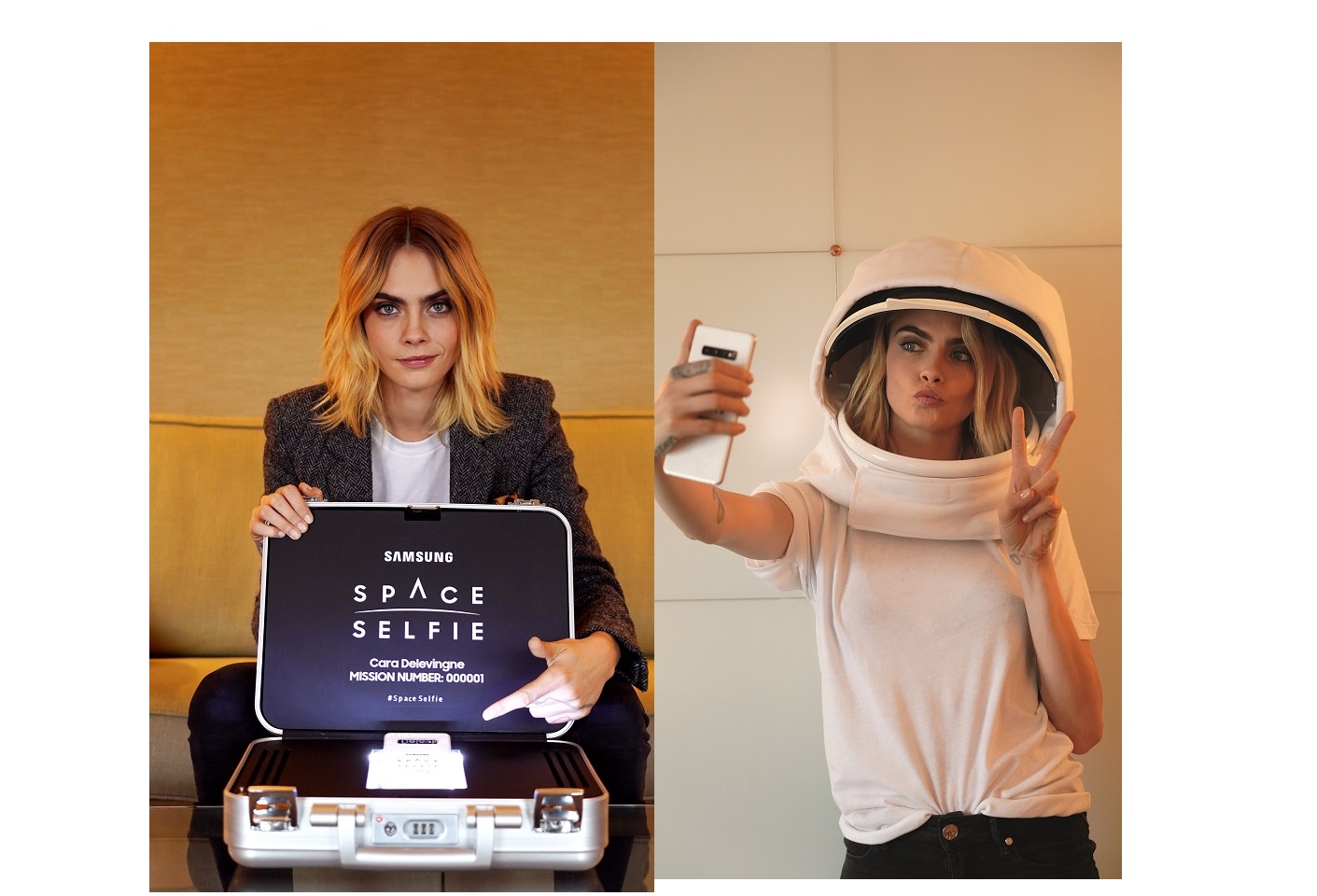 Samsung, SpaceSelfie, CaraDelevingne, programapublicidad,