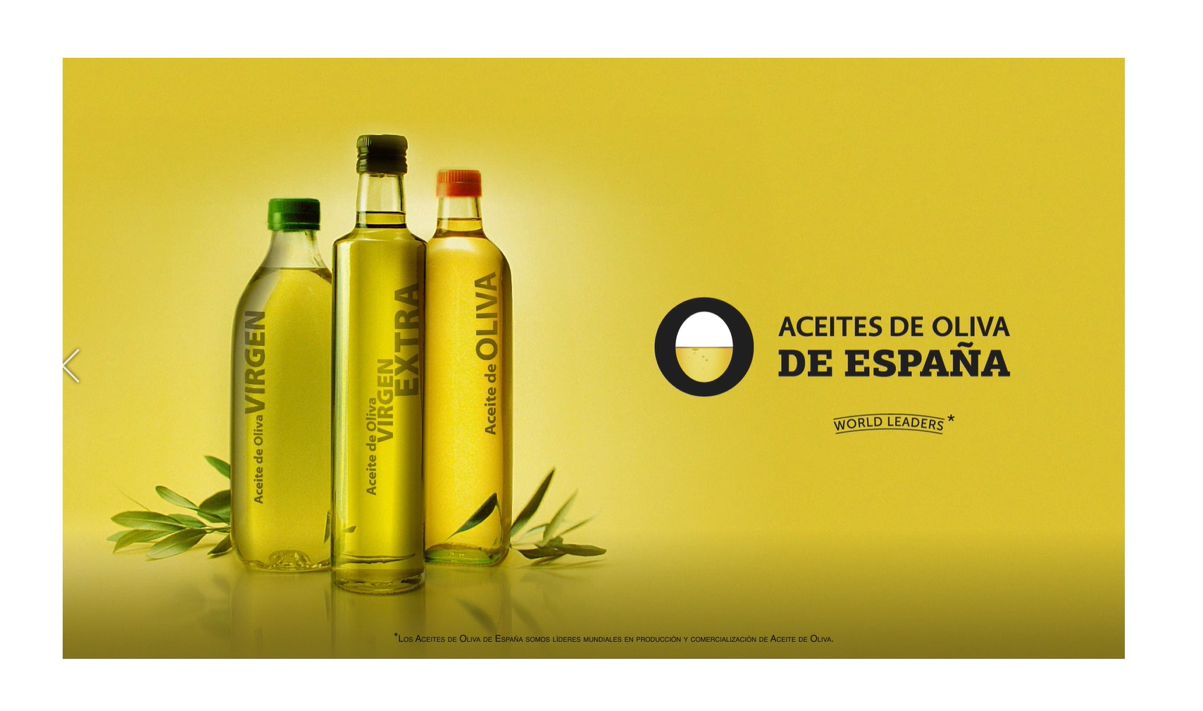 AOE , bodegon, aceites, españa, programapublicidad