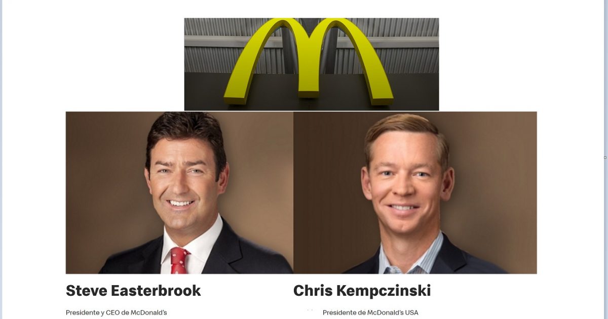 Steve Easterbrook Deja McDonald's A Kempczinski, - ProgPublicidad