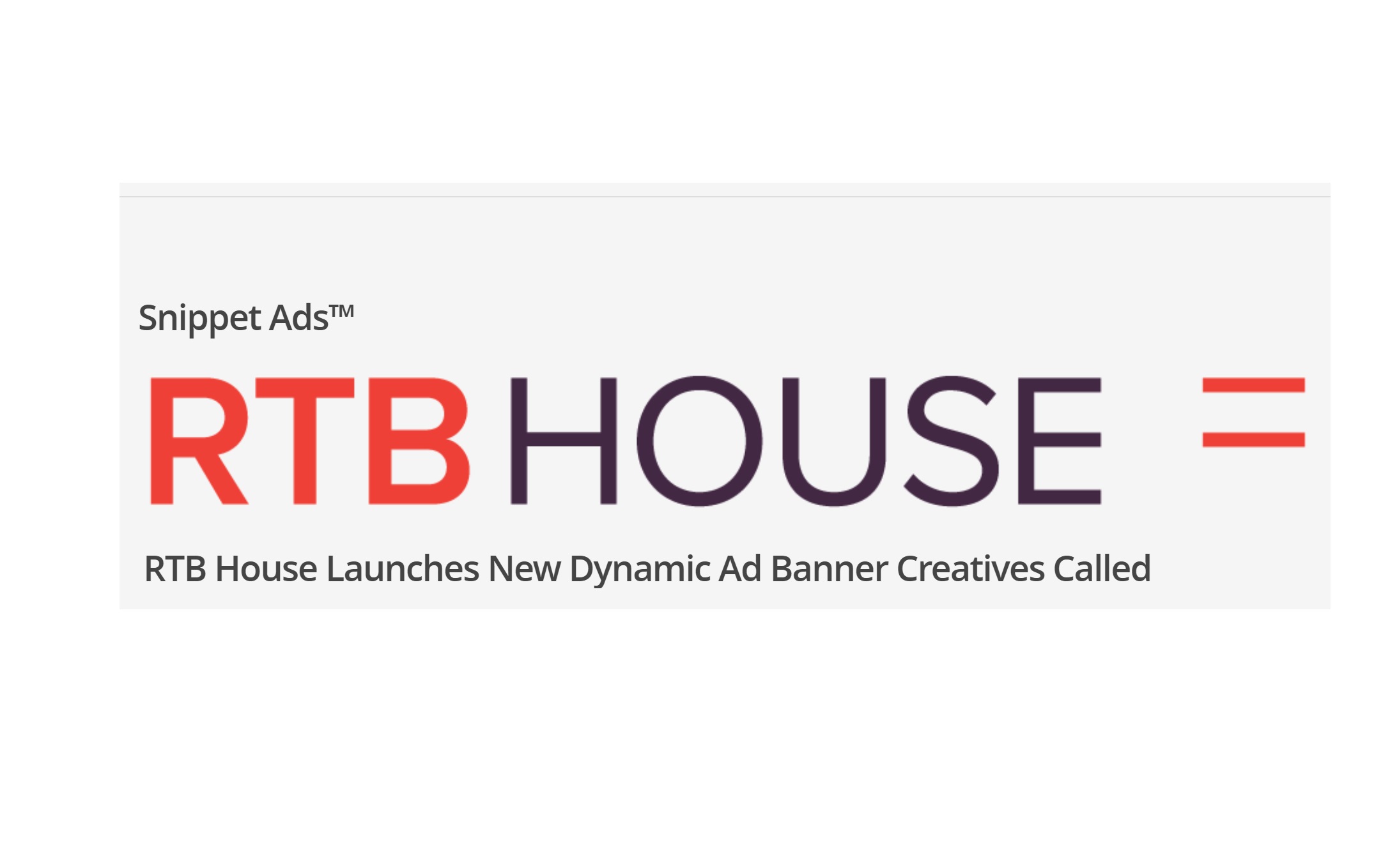 snippet ads, rtb house, ad banners, creatives, programapublicidad