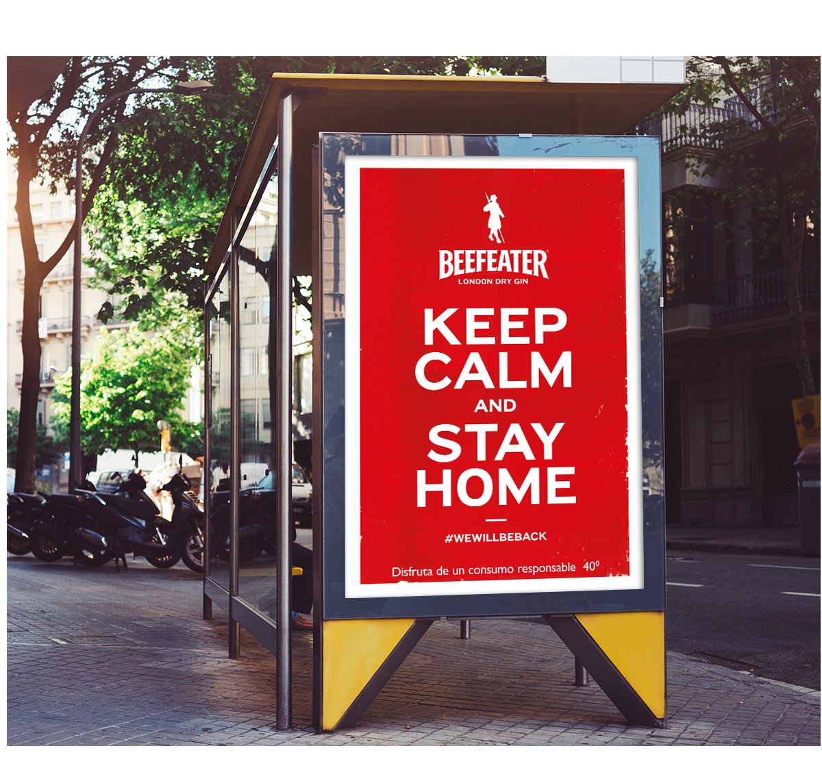 beefeater, keep calm, stay home, #wewillbeback, programapublicidad