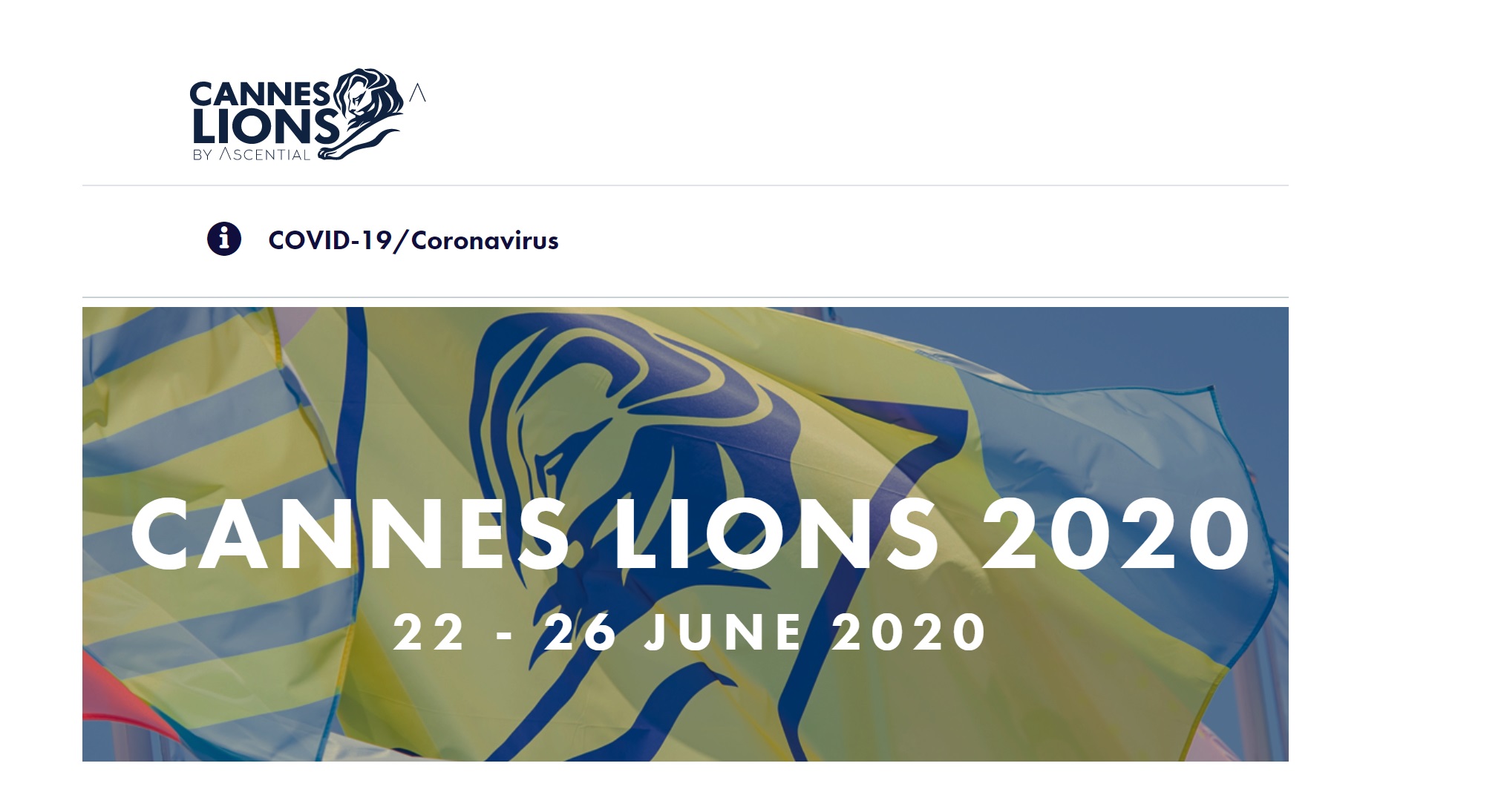 Cannes Lions evalúa 26 al 30 octubre, 2020 ProgPublicidad