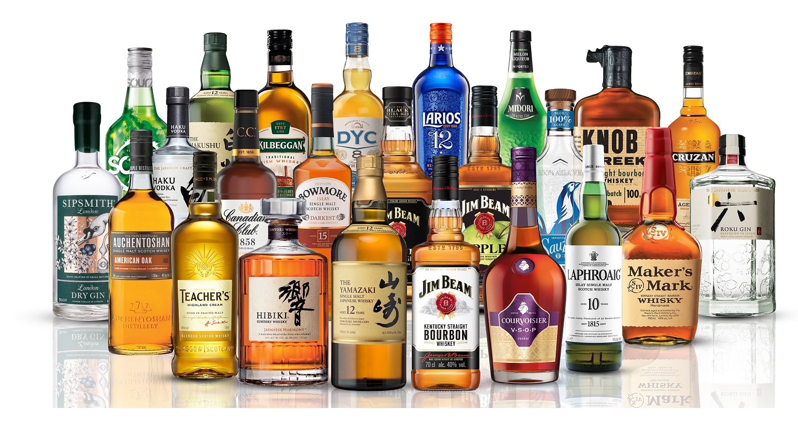 Beam Suntory, botellas, bodegon, programapublicidad