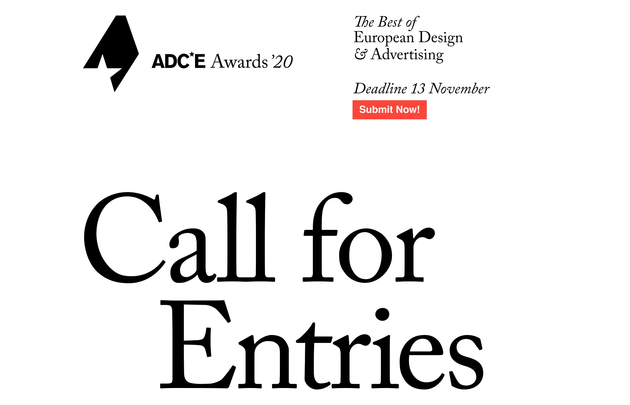 call for entries,Art Directors Club ,of Europe ,ADCE,, programapublicidad