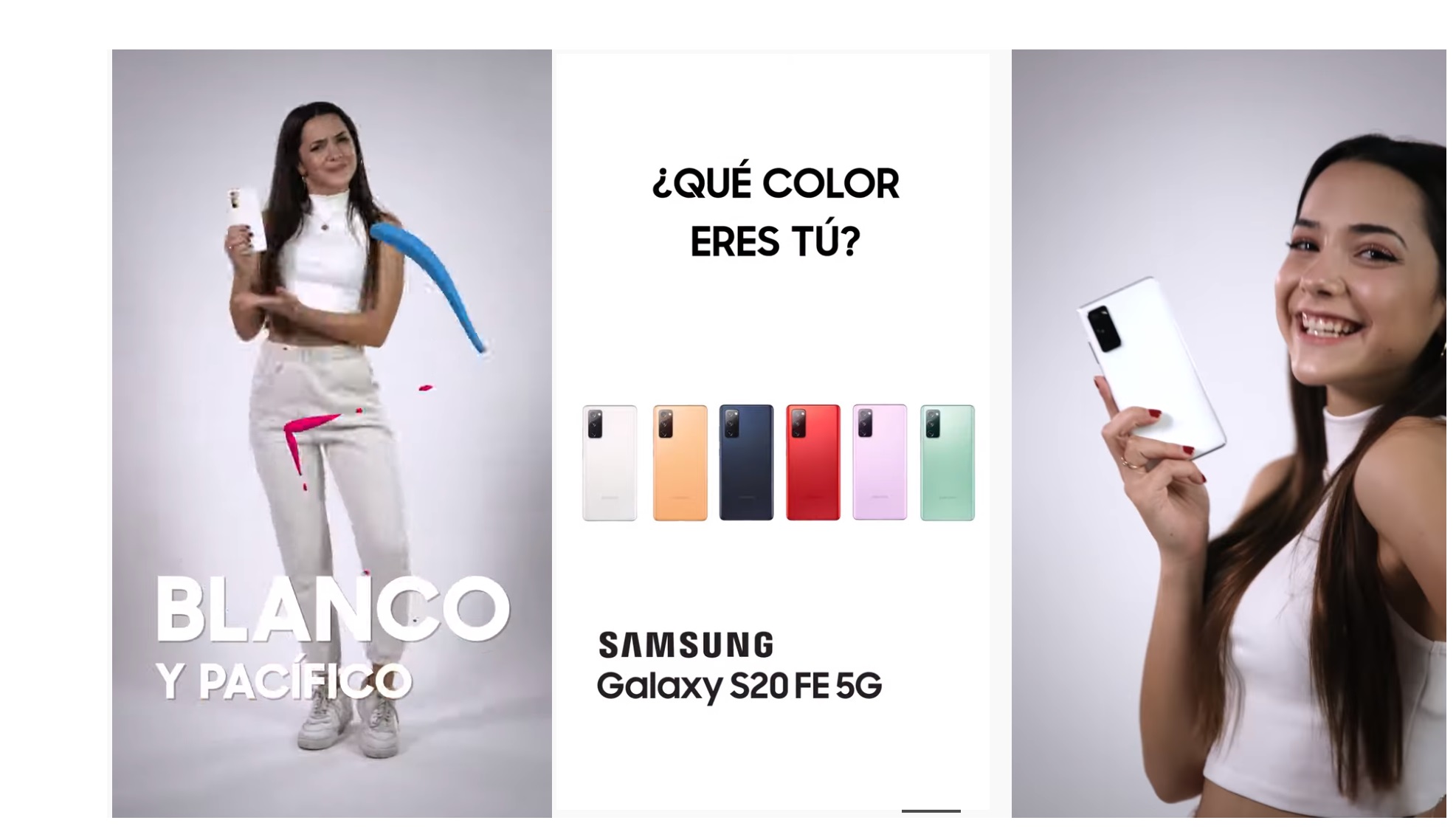 Galaxy S20 ,FAN EDITION, Ángela Mármol, WHITE PEACEFUL, programapublicidad