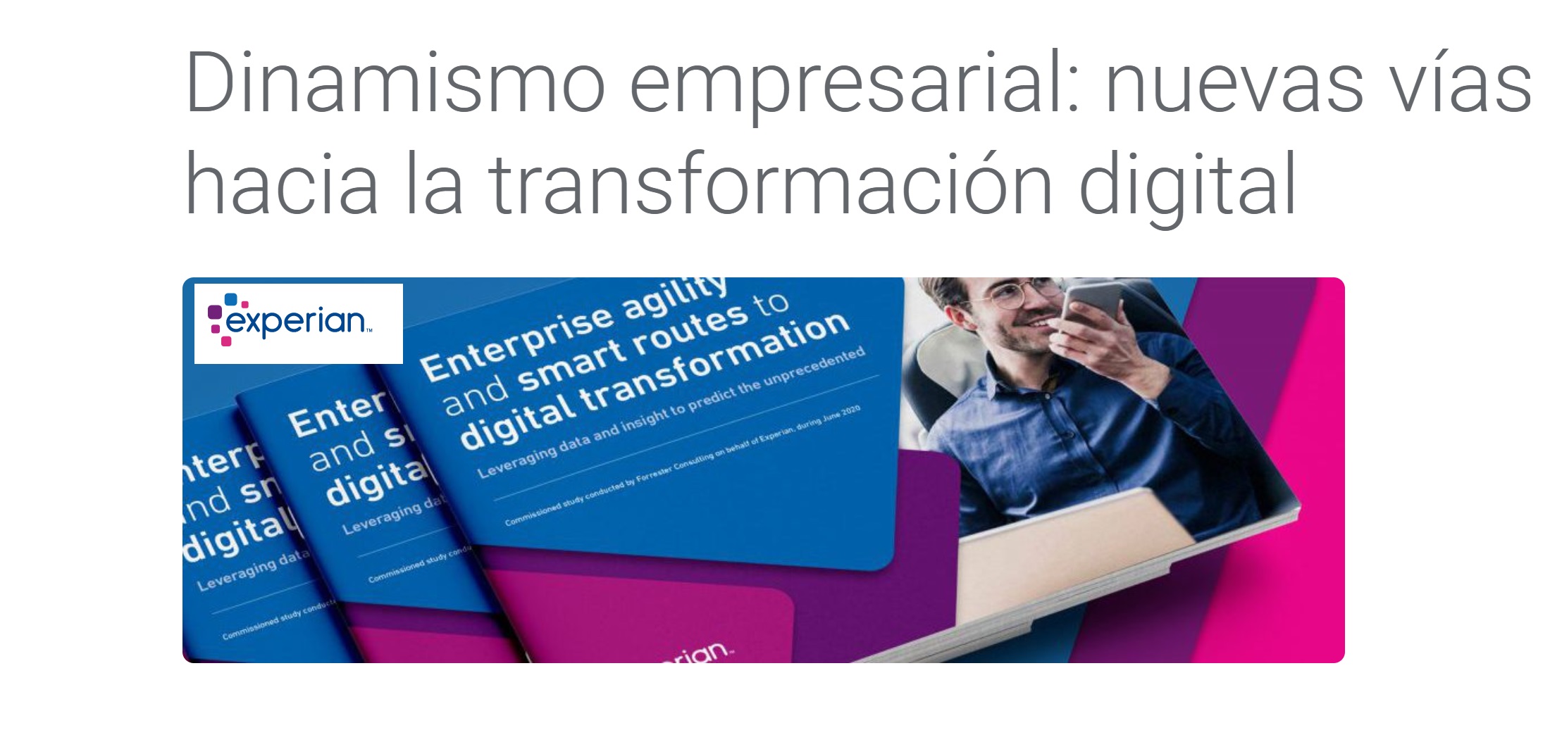 experian, dinamismo empresarual, forrester, programapublicidad