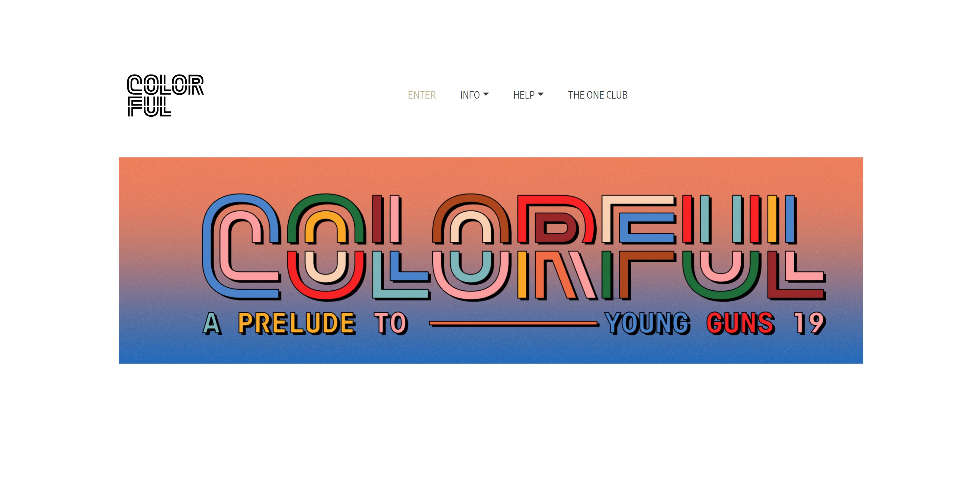 COLORFUL, A PRELUDE ,YOUNG GUNS 19 ,programapublicidad