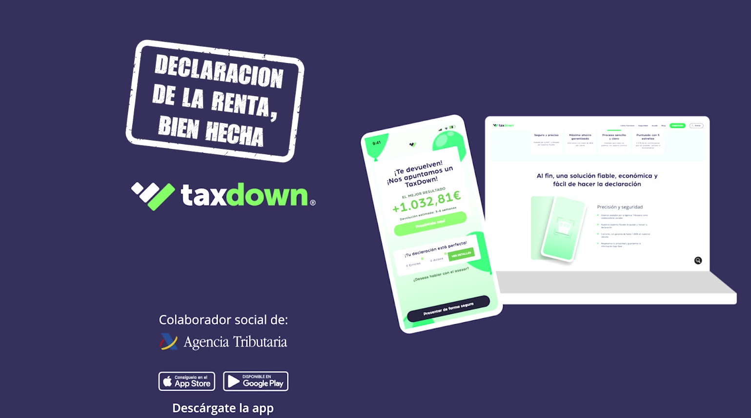 TaxDown ,lanza , spot ,publicitario, hacienda, declaracion, renta, programapublicidad