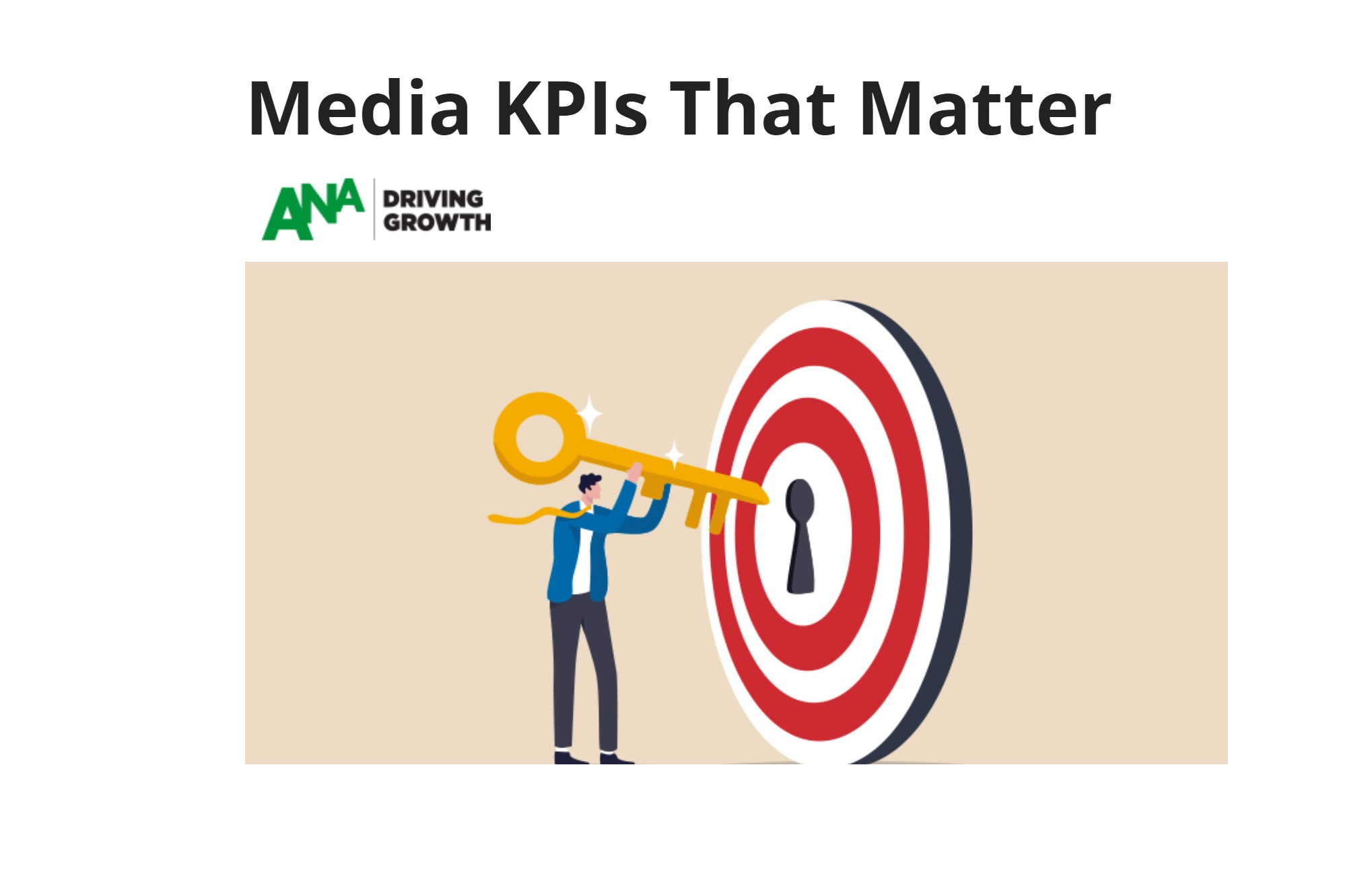 ANA, GROWTH, AGENDA, KPIS, Media KPIs ,That Matter, programapublicidad