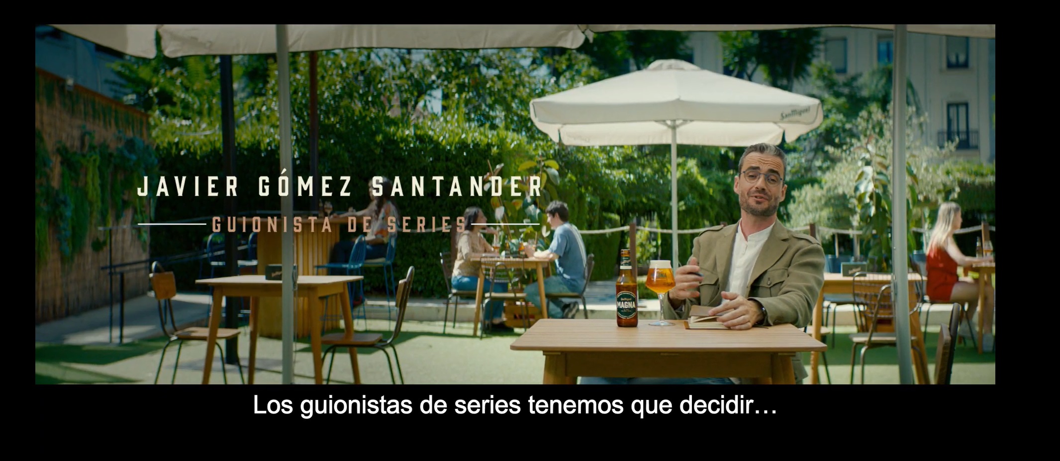 Javier Gómez Santander, jefe de guionistas , La casa de Papel , guionista ,Sky Rojo, Magna ,San Miguel ,campaña, Escribe ,guion de tu vida, programapublicidad