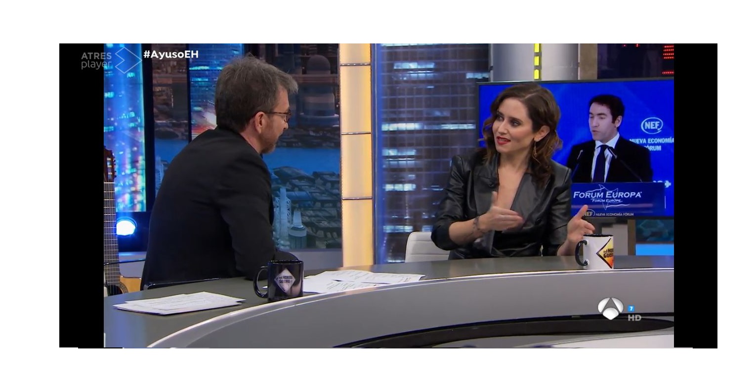 #Ayuso ,a3, el hormiguero, 9 nov, 2021,programapublicidad