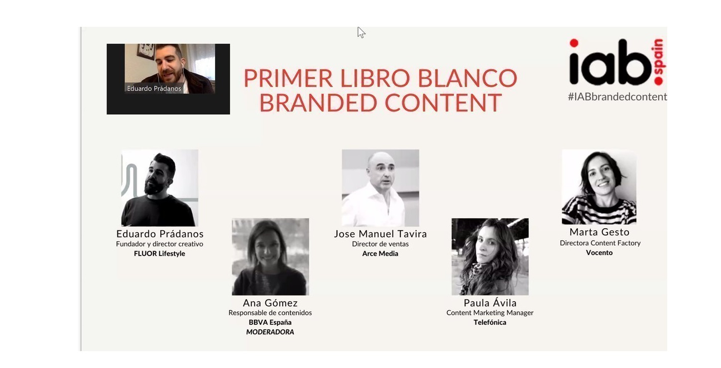 presentacion Libro Blanco, Branded Content, iab, spain, prádanos , fluor, programapublicidad