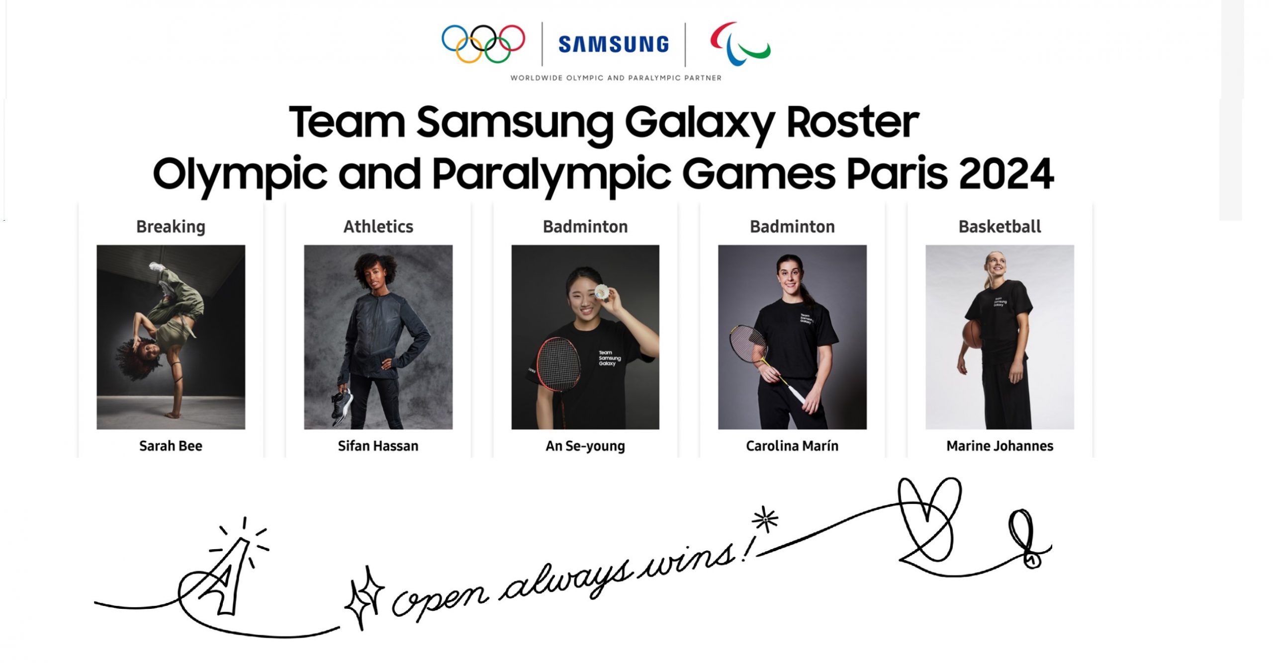 Samsung Unveils 'Open Always Wins' Motto for Paris 2024 Olympic Games